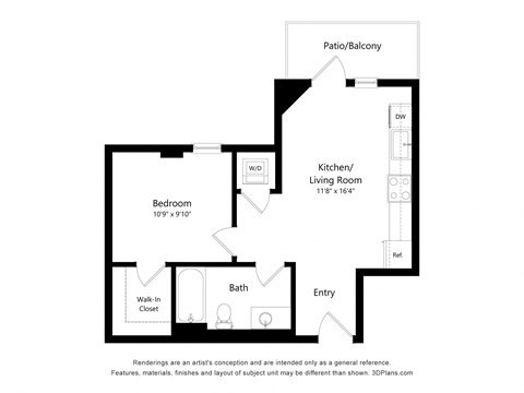 a floor plan of a house with a bedroom and a living room